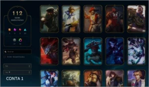 CONTA - PLATINA 4 - 110 CHAMPIONS - 112 SKINS - League of Legends LOL