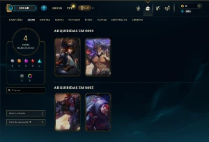 Esmeralda 2 com 30 Champs e 4 Skins - League of Legends LOL