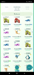 Lvl 40 Com Lendários hundos,1.6M De Dust, Preço negociável - Pokemon GO