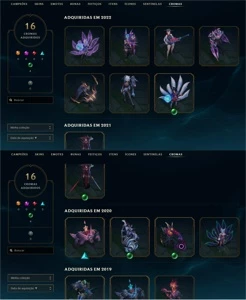 Conta de Lol 257 Skins Gold 4 + Valorant Skins (+e-mail) - League of Legends