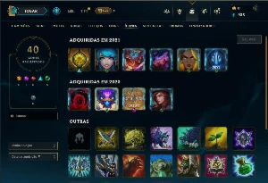 Unranked com 30 Champs e 4 Skins - League of Legends LOL