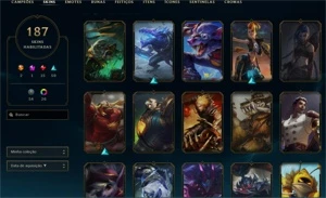 Conta mestre lol 187 skins todos os champs - League of Legends