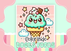 Arquivo Digital Livro de colorir Doces Fofos – PDF - eBooks