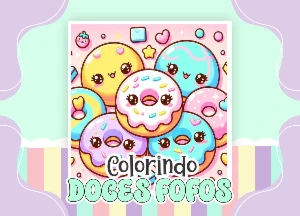 Arquivo Digital Livro de colorir Doces Fofos – PDF - eBooks