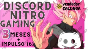 Discord Nitro Gaming 3 Mêses+ 6 Impulsos - Assinaturas e Premium