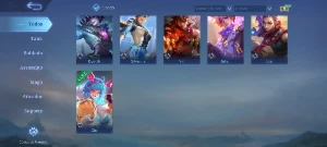 Conta Mobile Legends 31 Heróis + Honra Mítica + 19 Skins