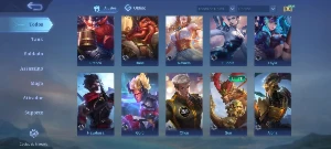 Conta Mobile Legends 33 Heróis + Honra Imortal + 23 Skins