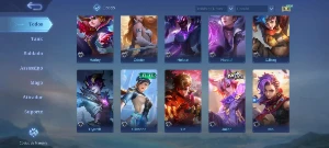 Conta Mobile Legends 31 Heróis + Honra Mítica + 19 Skins