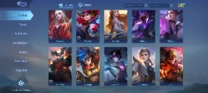 Conta Mobile Legends 33 Heróis + Honra Imortal + 23 Skins