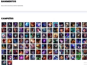 Conta bronze 2 com 107 Champs e 59 Skins - League of Legends LOL
