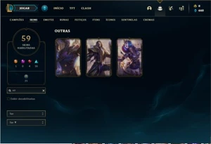 Conta bronze 2 com 107 Champs e 59 Skins - League of Legends LOL