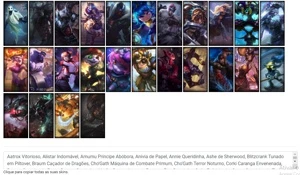 Conta bronze 2 com 107 Champs e 59 Skins - League of Legends LOL