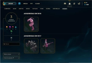 Conta bronze 2 com 107 Champs e 59 Skins - League of Legends LOL