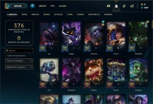 Conta bronze 2 com 107 Champs e 59 Skins - League of Legends LOL