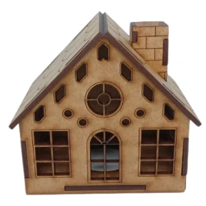 Kit 4 casinha em mdf mod 1 com e sem luminaria, maquete,... - Artesanato e Personalizados