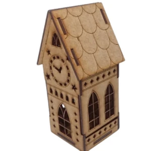 Kit 4 casinha em mdf mod 1 com e sem luminaria, maquete,... - Artesanato e Personalizados