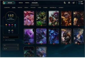 vendo conta lol com 2 skins MITICAS, 162 totais, Diamante 5 - League of Legends