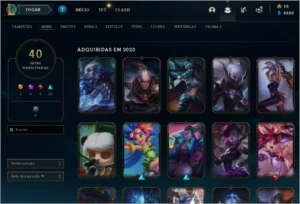 Conta LoL lv104 64 Campões 40 Skins 3k Essência Laranja - League of Legends