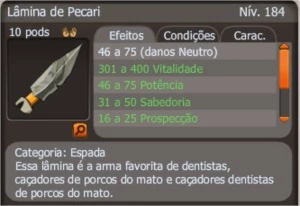 Lâmina de pecari (spiritia) - Dofus