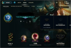 Conta ex platina 5 pra fazer md10 - League of Legends LOL
