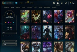 Conta ouro 2 com 140 Champs e 152 Skins ( 500k de Shaco ) - League of Legends LOL