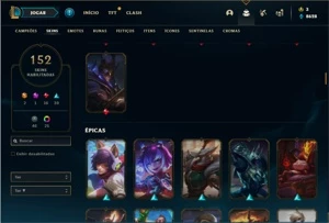Conta ouro 2 com 140 Champs e 152 Skins ( 500k de Shaco ) - League of Legends LOL