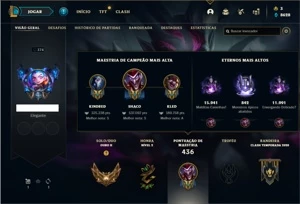 Conta ouro 2 com 140 Champs e 152 Skins ( 500k de Shaco ) - League of Legends LOL