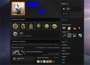 Conta CSGO 7 Medalhas - Counter Strike