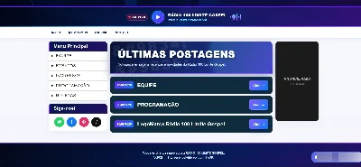 TEMPLATE FR v26.1 PARA WEB RÁDIO ( Modelo para Blogspot) - Arte Digital Artes Canva