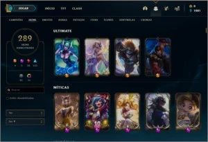 V>Conta Lol elo P2 com 283 skins - League of Legends