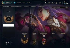🥇CONTA GOLD 1🥇     🔴 KATARINA RAINHA DE BATALHA🔴 - League of Legends LOL