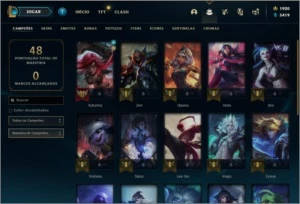 🥇CONTA GOLD 1🥇     🔴 KATARINA RAINHA DE BATALHA🔴 - League of Legends LOL