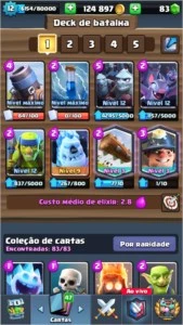 Clash Royale, conta lvl 12; todas as cartas; Recoord: 4930