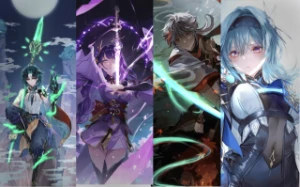 Conta Ar55 C/Raiden+Xiao C1+Biss+Eula+Kazuha//Pity 45 Garant - Genshin Impact