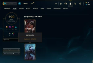 Conta Unranked com TODOS os champs e 190 Skins + Kayle Juiza - League of Legends LOL
