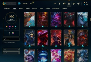 Conta Unranked com TODOS os champs e 190 Skins + Kayle Juiza - League of Legends LOL