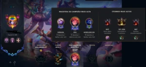 Conta Feminina unranked (84 skins incluindo mitica do lee)