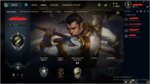 4 Contas, Plat/Dima/Gold/Prata com skins nos espolios - League of Legends LOL