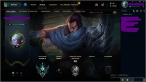 4 Contas, Plat/Dima/Gold/Prata com skins nos espolios - League of Legends LOL