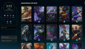 Conta LoL - 332 Skins - Full Champ - Gold IV - Level 245 - League of Legends