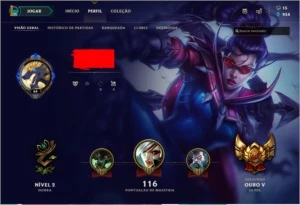 CONTA OURO NÍVEL 64 + BOAS SKINS - League of Legends LOL