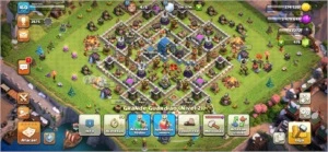 CV11 FULL com skin raras do rei e rainha - Clash of Clans