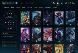 Conta Prata 1 com 155 Champs e 133 Skins - League of Legends LOL