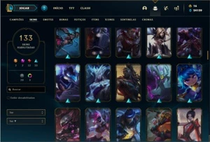 Conta Prata 1 com 155 Champs e 133 Skins - League of Legends LOL