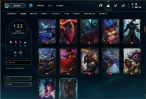 Conta Prata 1 com 155 Champs e 133 Skins - League of Legends LOL
