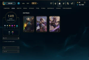 Prata 2 com TODOS os Champs e 149 Skins ( SUP / ADC / JG ) - League of Legends LOL