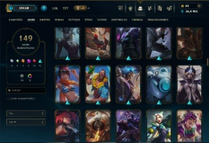 Prata 2 com TODOS os Champs e 149 Skins ( SUP / ADC / JG ) - League of Legends LOL