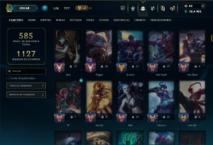 Prata 2 com TODOS os Champs e 149 Skins ( SUP / ADC / JG ) - League of Legends LOL