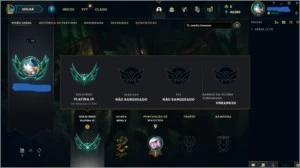 Conta Platina 70% winrate MMR boostado caindo com d1 (LOL) - League of Legends