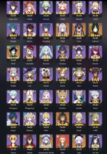 Conta Endgame Ar60 Com Diversos Personagens C2 - Genshin Impact